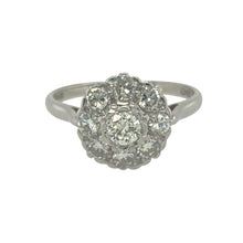 Load image into Gallery viewer, 18ct White Gold &amp; Diamond Set Vintage Style Cluster Ring
