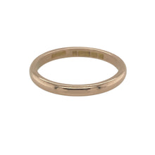 Load image into Gallery viewer, Bring understated warmth and timeless simplicity to your collection with this pre-owned 9ct rose gold wedding band ring, offering soft romantic tones and everyday elegance — perfect for marking life’s most meaningful moments.

Design: This slender 2mm band embodies minimalist beauty, designed to sit gracefully on the finger either as a wedding ring, stacking piece, or subtle statement on its own.

