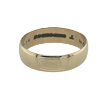 Load image into Gallery viewer, Bring bold elegance and classic appeal to your collection with this pre-owned 9ct yellow gold 6mm wedding band ring—a timeless symbol of commitment with a strong, confident presence.

Design: The ring features a wide, traditional band profile with smooth edges and a clean finish, offering a substantial and enduring look.
Material: Made from 9-carat yellow gold, the polished surface brings out its warm tone while maintaining a refined and low-maintenance appearance.

