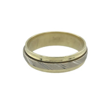 Load image into Gallery viewer, 14ct Gold Patterned Spinner Band Ring
