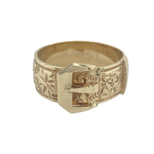 Load image into Gallery viewer, 9ct Gold Patterned Buckle Ring
