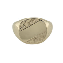 Load image into Gallery viewer, 9ct Gold Patterned Signet Ring
