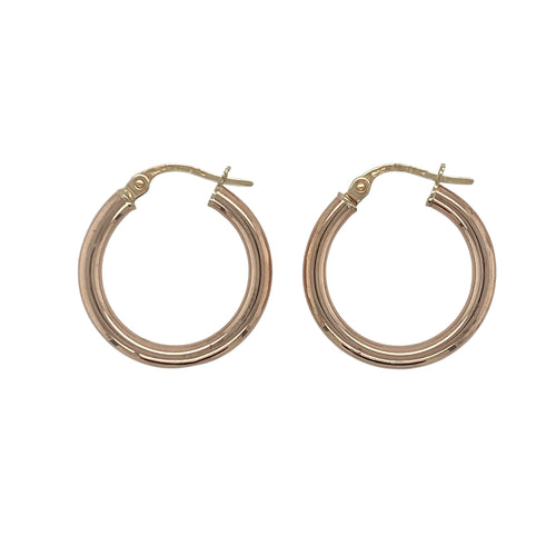 9ct Gold Plain Hoop Creole Earrings