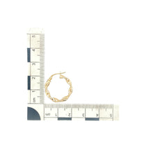 Load image into Gallery viewer, 9ct Gold Ribbon Twist Hoop Creole Earrings

