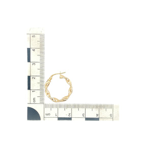 9ct Gold Ribbon Twist Hoop Creole Earrings