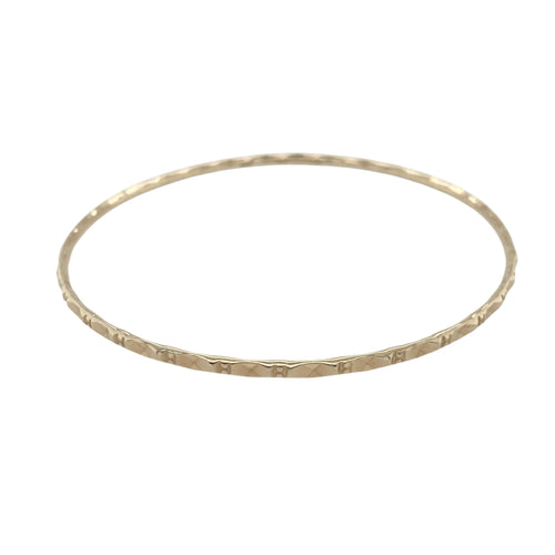 9ct Solid Gold Patterned Bangle