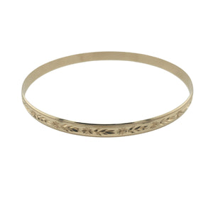 9ct Solid Gold Patterned Bangle