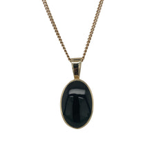 Load image into Gallery viewer, 9ct Gold &amp; Onyx Set Oval 18&quot; Necklace
