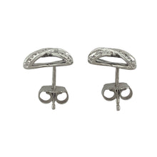 Load image into Gallery viewer, 9ct White Gold &amp; Diamond Set Kiss Stud Earrings
