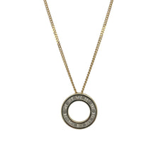 Load image into Gallery viewer, 9ct Gold &amp; Diamond Set Open Circle 18&quot; Necklace
