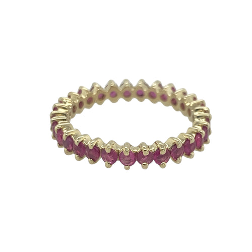 9ct Gold & Ruby Set Eternity Band Ring