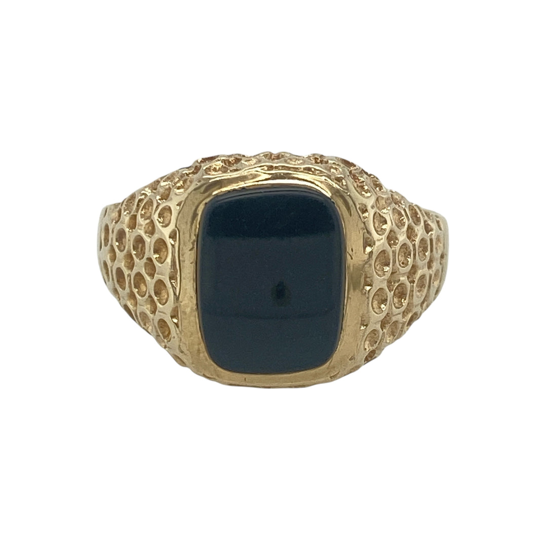 9ct Gold & Onyx Set Signet Ring