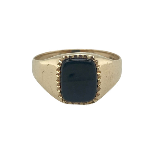 9ct Gold & Onyx Set Signet Ring