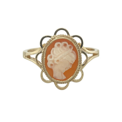 9ct Gold & Cameo Set Ring