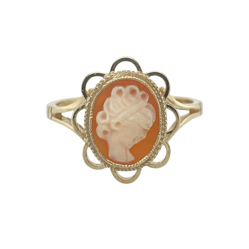 9ct Gold & Cameo Set Ring