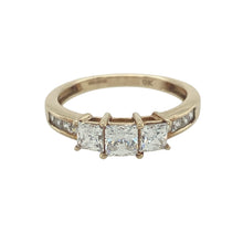 Load image into Gallery viewer, 9ct Gold &amp; Cubic Zirconia Set Trilogy Ring
