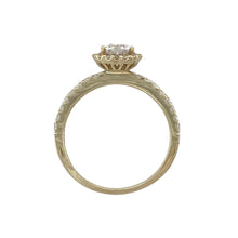 Load image into Gallery viewer, 9ct Gold &amp; Cubic Zirconia Set Halo Heart Ring
