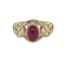 Load image into Gallery viewer, 9ct Gold &amp; Ruby Clogau Celtic Ring
