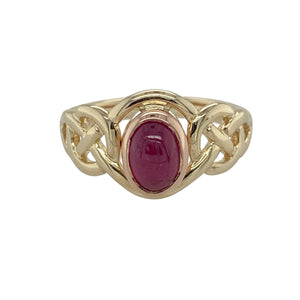 9ct Gold & Ruby Clogau Celtic Ring