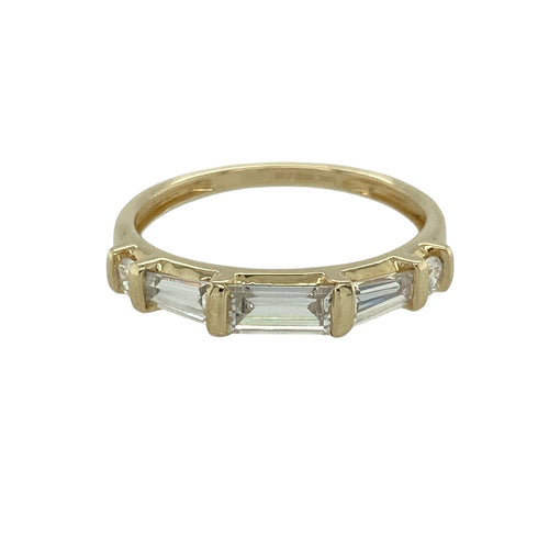 14ct Gold & Cubic Zirconia Set Band Ring