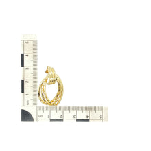 Load image into Gallery viewer, 9ct Gold Fancy Oval Drop Earrings
