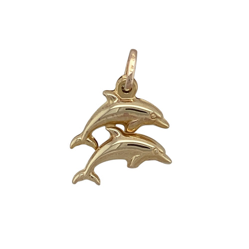9ct Gold Double Dolphin Pendant
