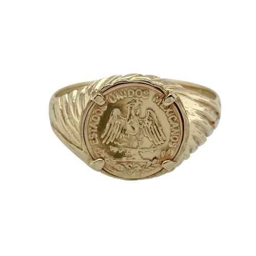 9ct Gold Coin Style Ring