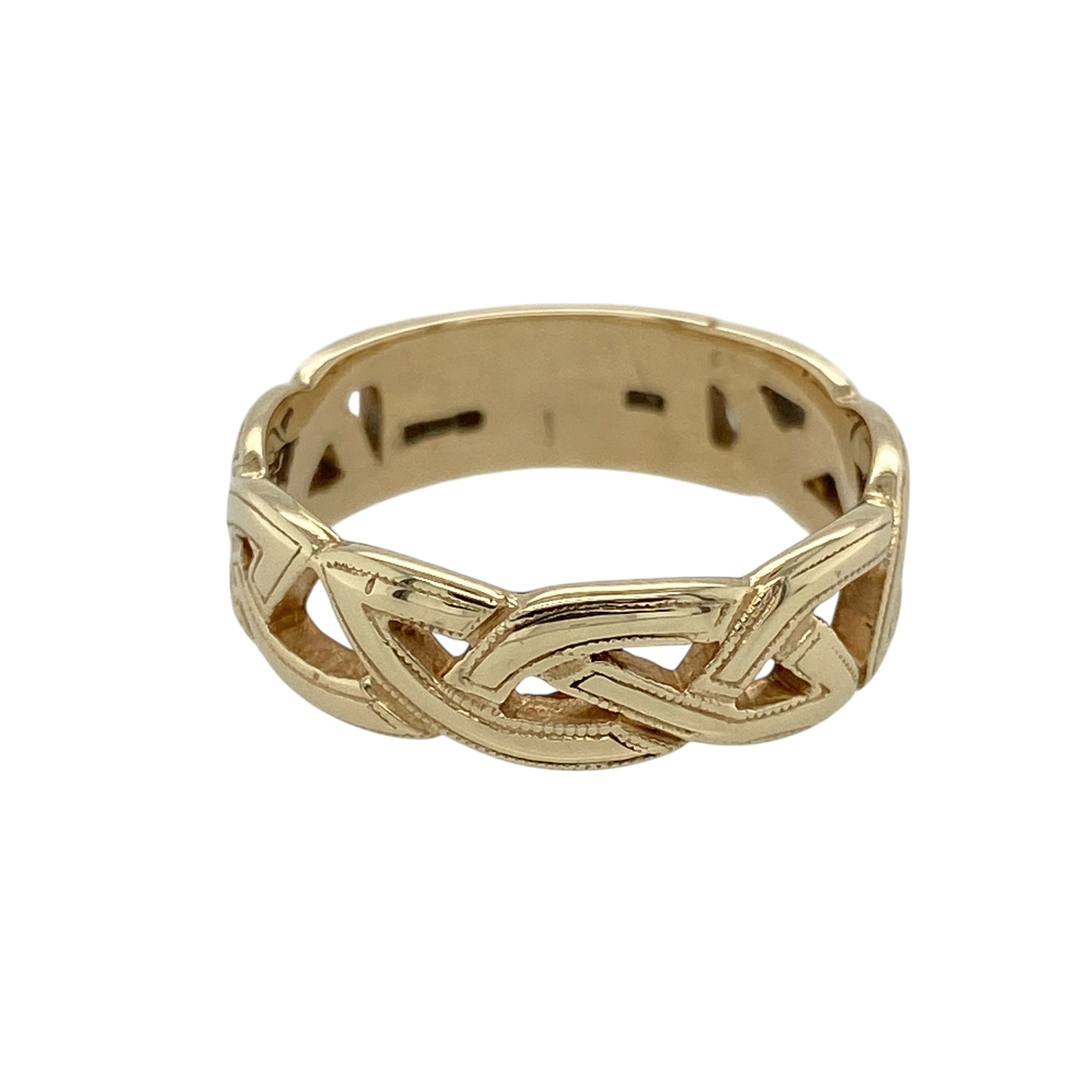 9ct Gold Celtic Open Weave Band Ring