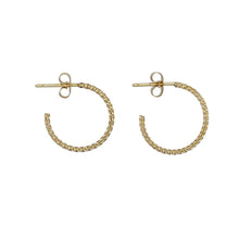 Load image into Gallery viewer, 9ct Gold Twisted Half Hoop Earrings
