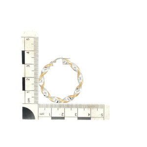 9ct Gold Twisted Hoop Creole Earrings