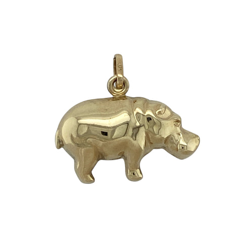 9ct Gold Hippopotamus Pendant