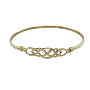 9ct Gold Celtic Knot Hinged Opening Bangle