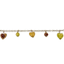 Load image into Gallery viewer, 9ct Gold 7.5&quot; Heart Drop Charm Bracelet
