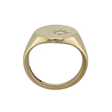Load image into Gallery viewer, 9ct Gold &amp; Diamond Set Oval Signet Ring
