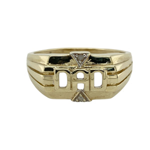 9ct Gold & Diamond Set Dad Ring