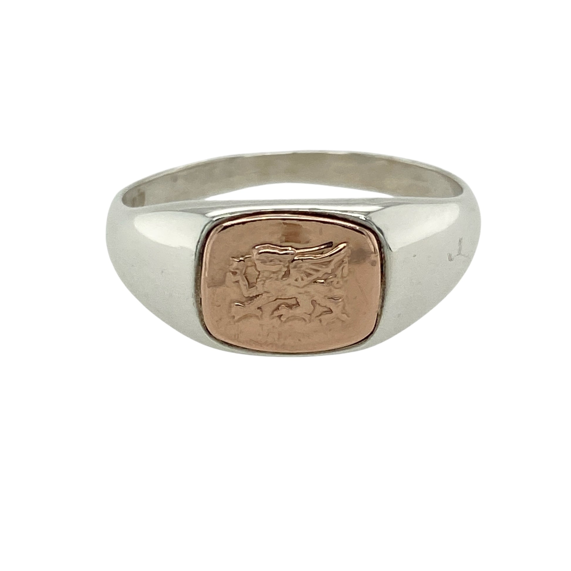925 Silver Clogau Welsh Dragon Signet Ring