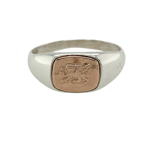 925 Silver Clogau Welsh Dragon Signet Ring