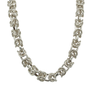 925 Silver 19" Byzantine Chain