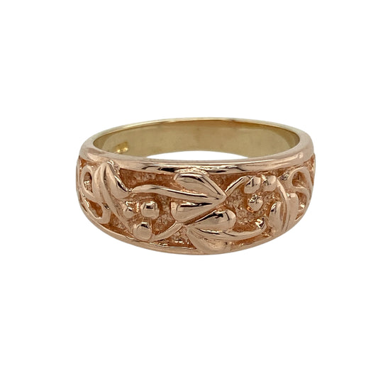 9ct Gold Tree of Life Wide Band Ring