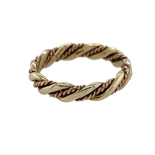 9ct Welsh Gold Twisted Band Ring