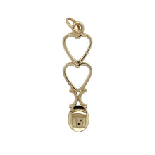 Load image into Gallery viewer, 9ct Gold Welsh Double Heart Lovespoon Pendant
