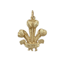 Load image into Gallery viewer, 9ct Gold Welsh Three Feathers Pendant
