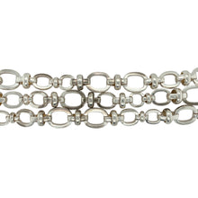 Load image into Gallery viewer, 925 Silver 8.5&quot; Three Tiered Oval Link Bracelet

