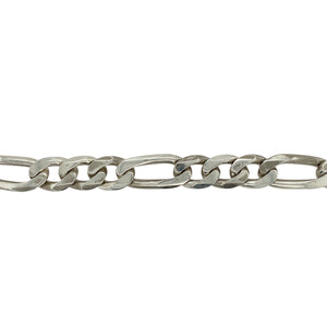 925 Silver 9" Figaro Bracelet