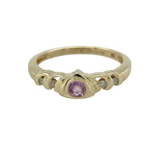 Load image into Gallery viewer, 9ct Gold Diamond &amp; Pink Sapphire Set Ring

