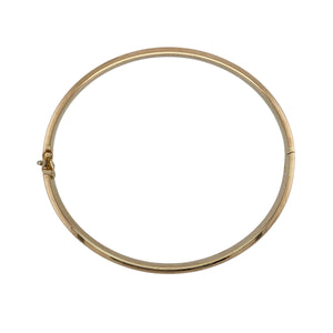 9ct Gold Plain Ridged Hinged Bangle