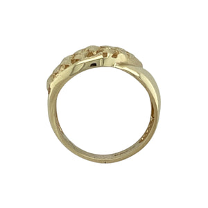 9ct Gold Open Patterned Wide Band Ring
