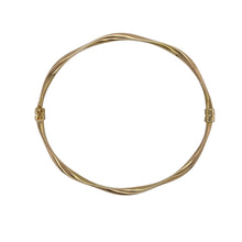 Load image into Gallery viewer, 9ct Gold Twist Hinged Bangle

