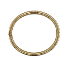 Load image into Gallery viewer, 9ct Gold Striped Patterned Hinged Bangle
