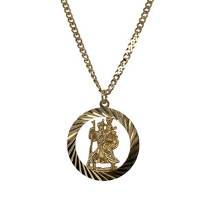9ct Gold St Christopher 24" Necklace